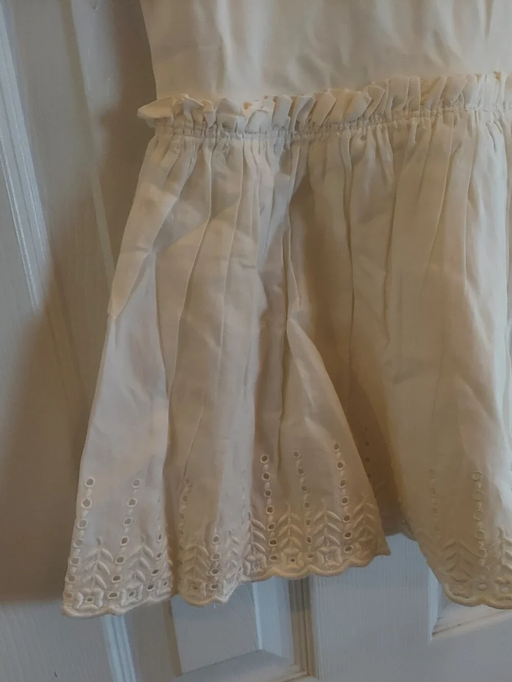J.Crew Girls' eyelet-trim mixy dress White Sz. 3 BNWT SO $80